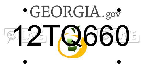 12TQ660 Georgia License Plate