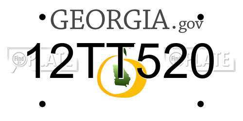 12TT520 Georgia License Plate