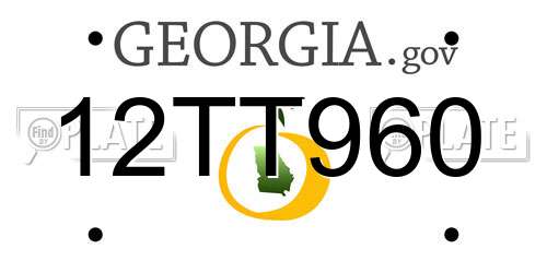 12TT960 Georgia License Plate
