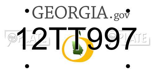 12TT997 Georgia License Plate