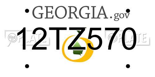 12TZ570 Georgia License Plate