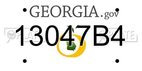 13047B4 Georgia License Plate
