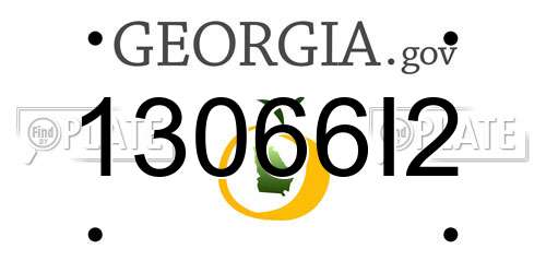13066I2 Georgia License Plate