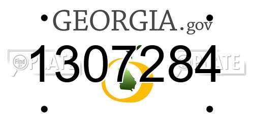 1307284 Georgia License Plate