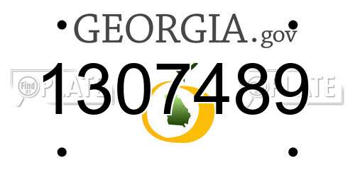 1307489 Georgia License Plate