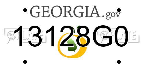 13128G0 Georgia License Plate