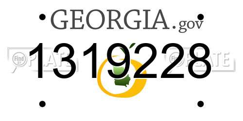 1319228 Georgia License Plate