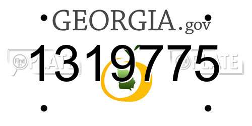 1319775 Georgia License Plate