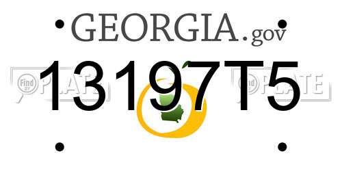 13197T5 Georgia License Plate