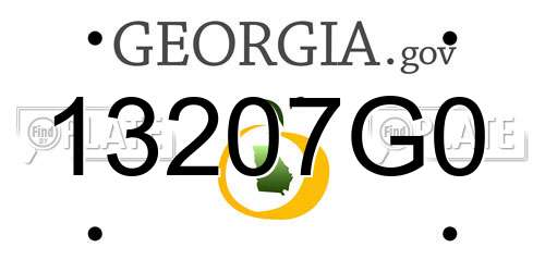 13207G0 Georgia License Plate