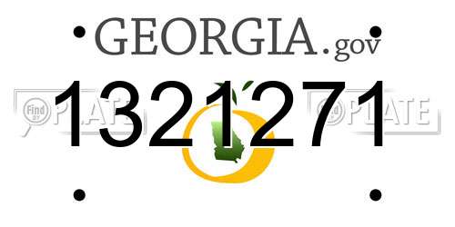 1321271 Georgia License Plate