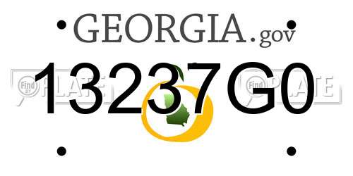 13237G0 Georgia License Plate