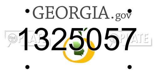 1325057 Georgia License Plate