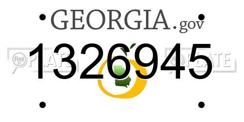 1326945 Georgia License Plate