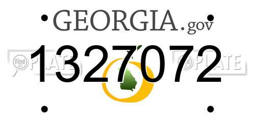 1327072 Georgia License Plate