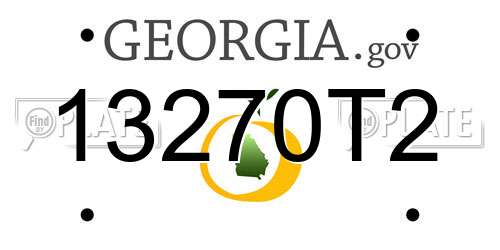 13270T2 Georgia License Plate