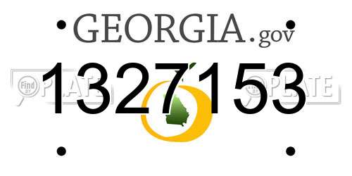 1327153 Georgia License Plate