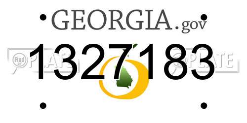 1327183 Georgia License Plate