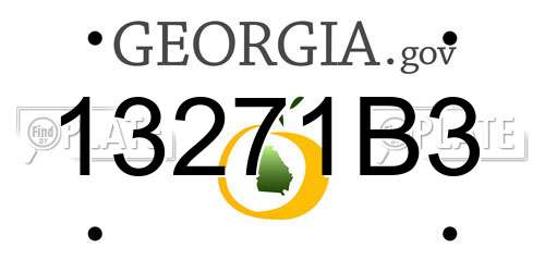 13271B3 Georgia License Plate