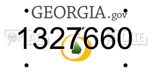 1327660 Georgia License Plate