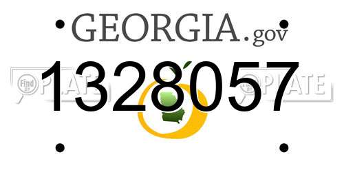 1328057 Georgia License Plate