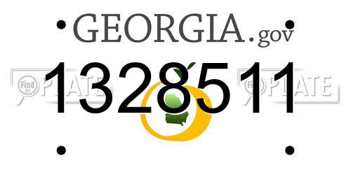 1328511 Georgia License Plate