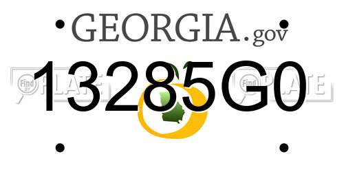 13285G0 Georgia License Plate