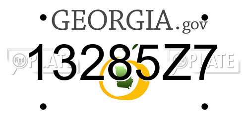13285Z7 Georgia License Plate