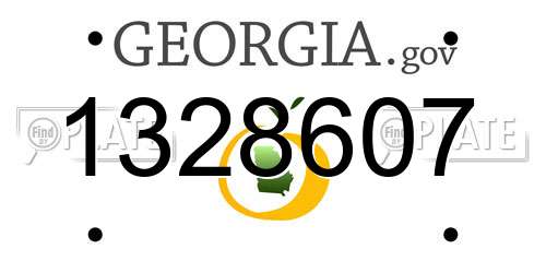 1328607 Georgia License Plate