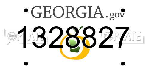 1328827 Georgia License Plate
