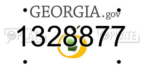 1328877 Georgia License Plate