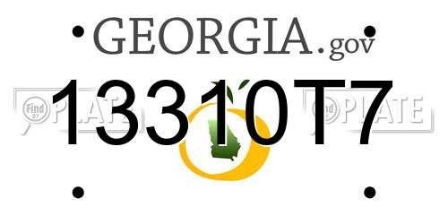 13310T7 Georgia License Plate