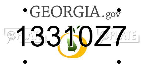 13310Z7 Georgia License Plate