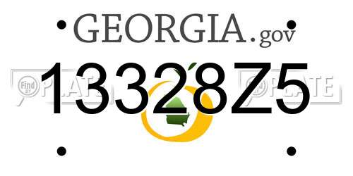13328Z5 Georgia License Plate