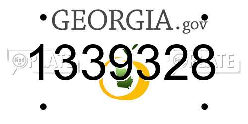 1339328 Georgia License Plate
