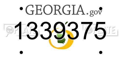 1339375 Georgia License Plate