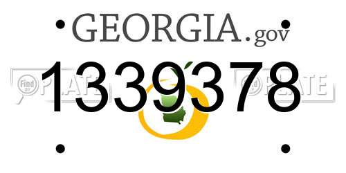 1339378 Georgia License Plate