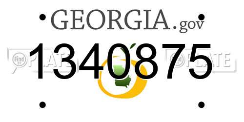 1340875 Georgia License Plate
