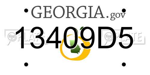 13409D5 Georgia License Plate