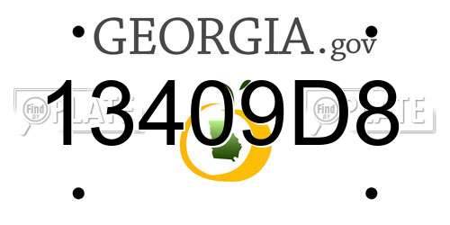 13409D8 Georgia License Plate