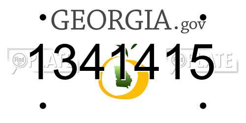 1341415 Georgia License Plate