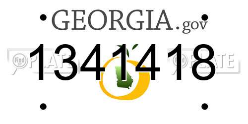 1341418 Georgia License Plate