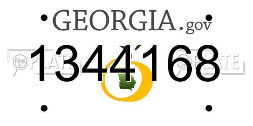 1344168 Georgia License Plate