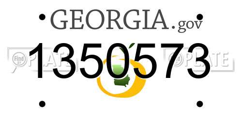 1350573 Georgia License Plate