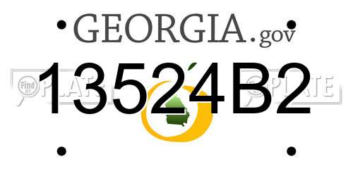 13524B2 Georgia License Plate