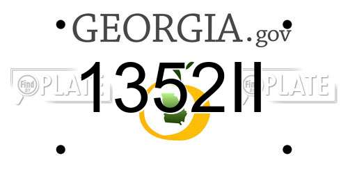1352II Georgia License Plate