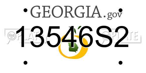 13546S2 Georgia License Plate