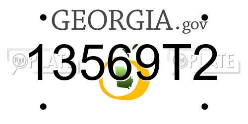 13569T2 Georgia License Plate