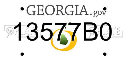 13577B0 Georgia License Plate