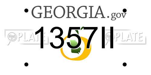 1357II Georgia License Plate